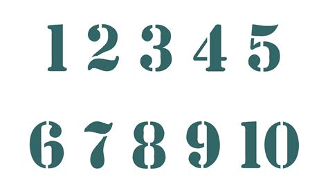 Printable Number Stencils
